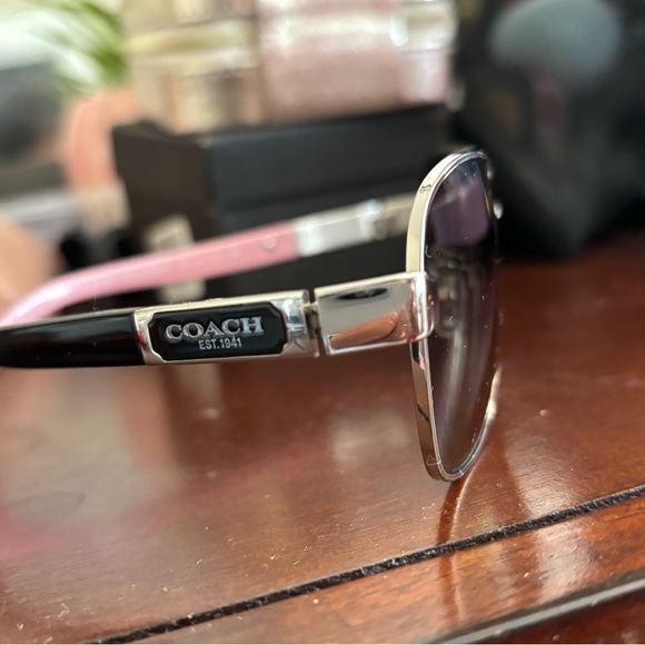 Coach Black and Silver Sunglasses